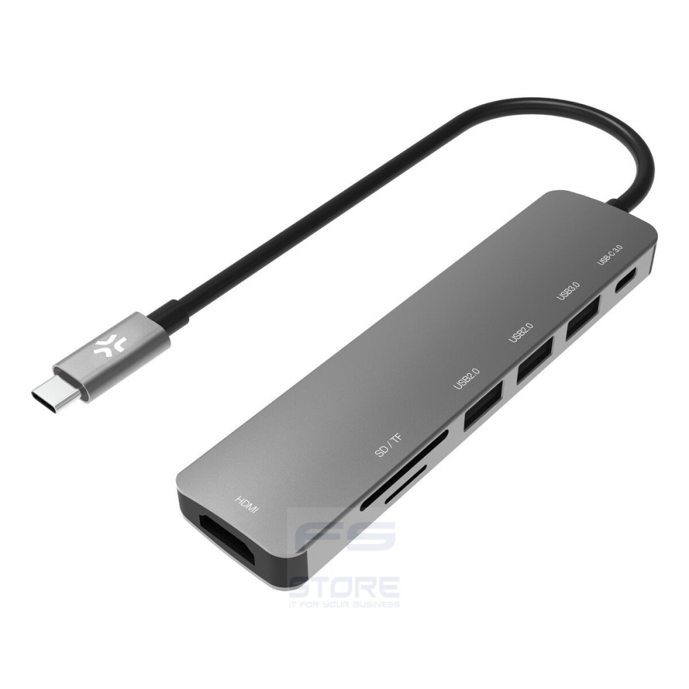 Celly PROHUB7IN1 Cablato USB 3.2 Gen 1 (3.1 Gen 1) Type-C Grigio