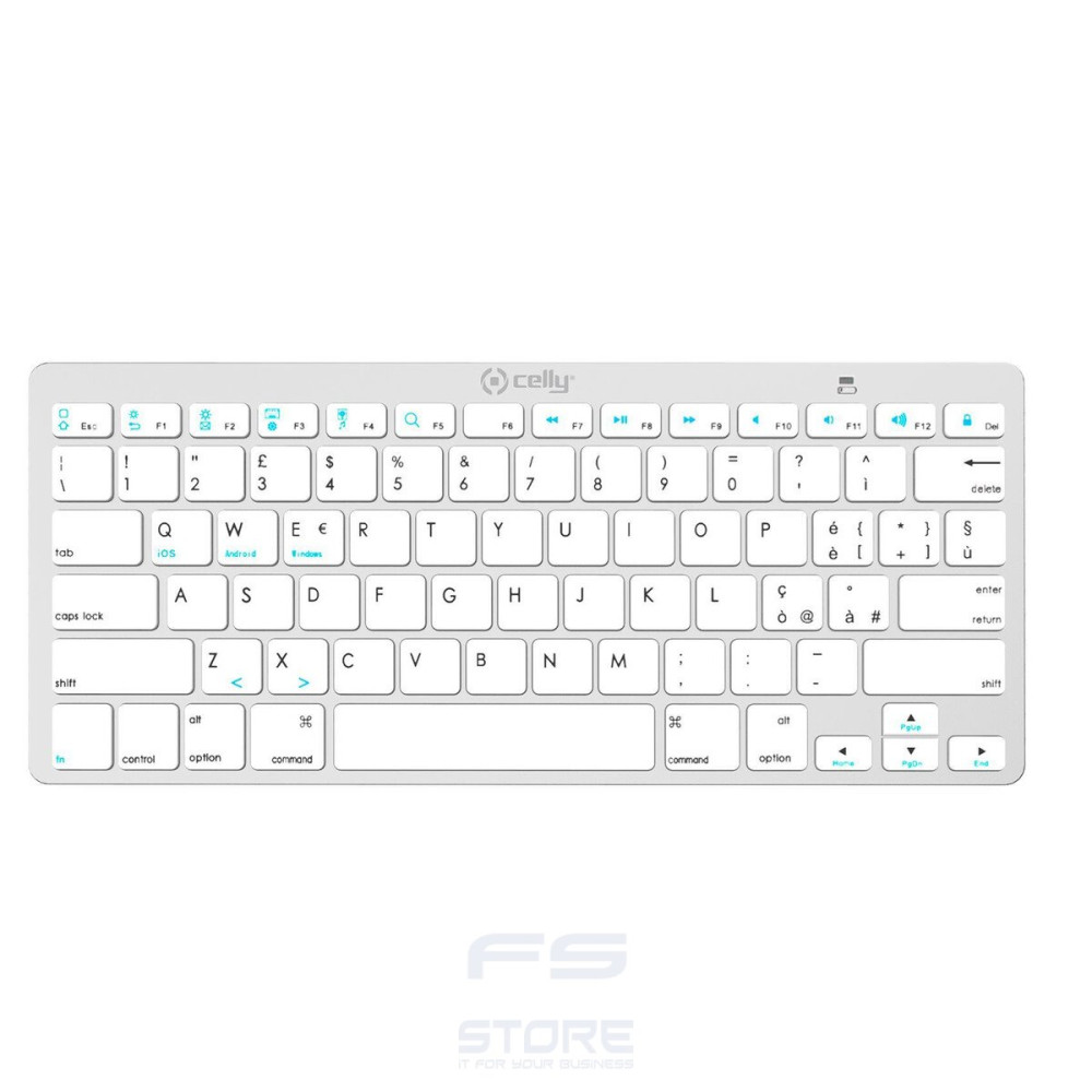 Celly SWKEYBOARDBT tastiera Universale QWERTY Bianco