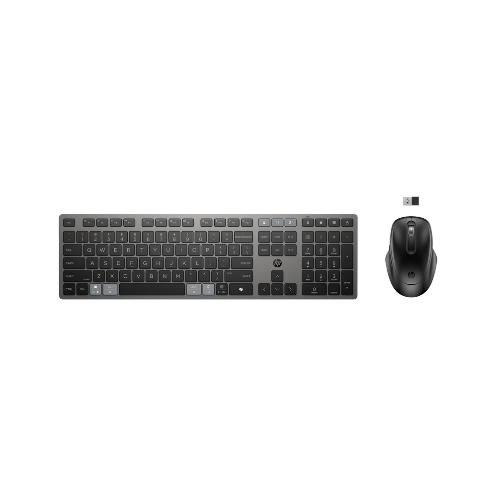 HP Combinazione di tastiera e mouse wireless ricaricabili multidisp... Kit Tastiere Mouse