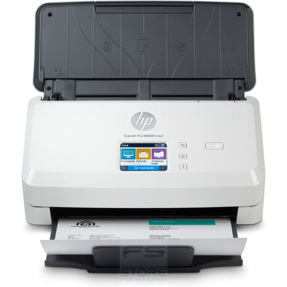 HP Scanjet Pro N4000 snw1 Sheet-feed Scanner Scanner a foglio 600 x 600 DPI A4 Nero, Bianco