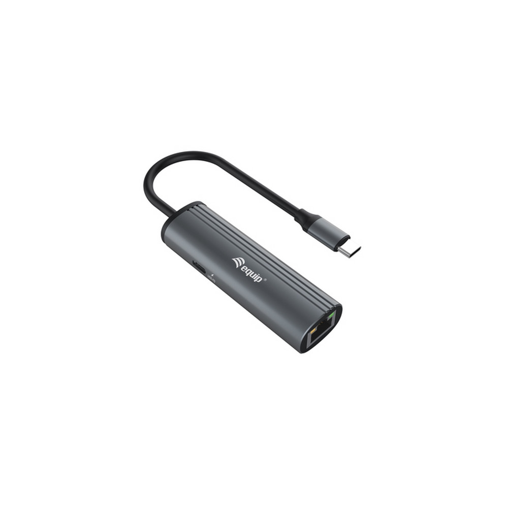 Equip Adattatore da USB-C a RJ45 per rete Gigabit + 100W USB PD. Hub