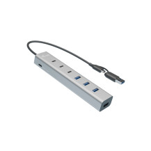 i-tec USB-C/USB-A Charging Metal HUB 7 port (3x USB-C, 4x USB-A). Hub