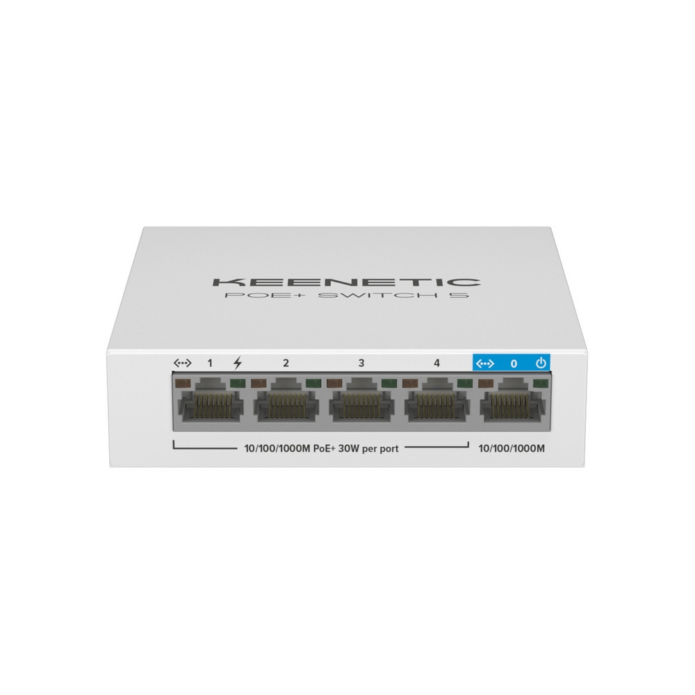 Keenetic Switch 5 porte Gigabit con 4 porte PoE+ e 60W di potenza e... Switch