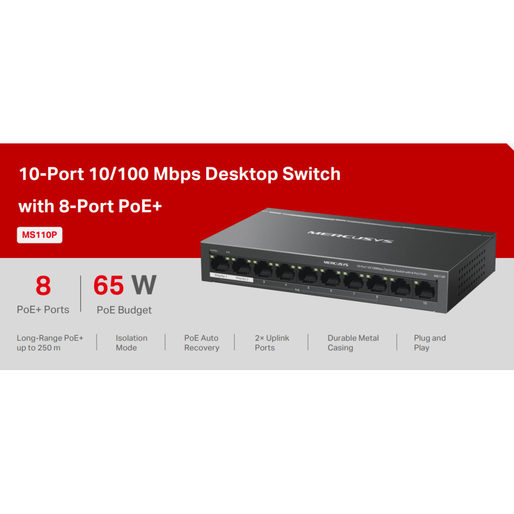 Mercusys MS-MS110P Switch