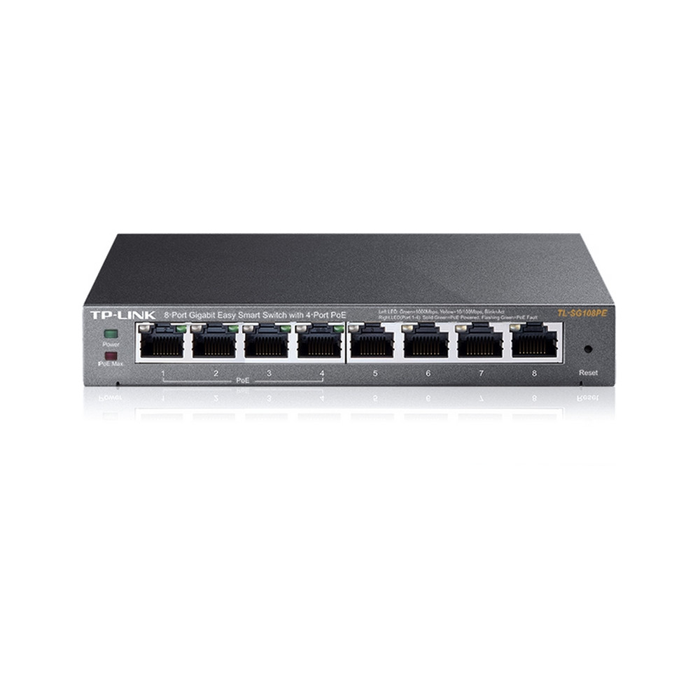 TP-LINK 8-Port Gigabit Easy Smart Switch with 4-Port PoE. Switch